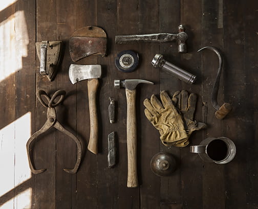 rustic tools