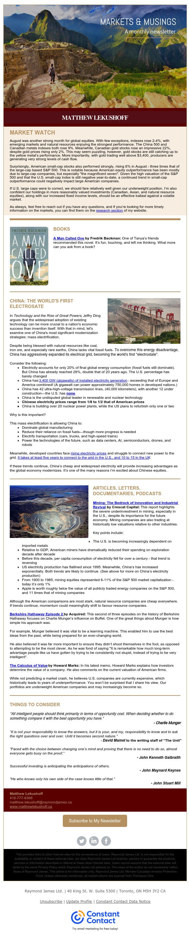 August 2025 newsletter