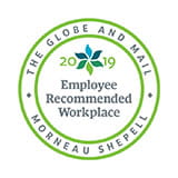 Logo of The Globe And Mail 2019 Employee Recommended Workplace