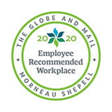 Logo of The Globe And Mail 2020 Employee Recommended Workplace