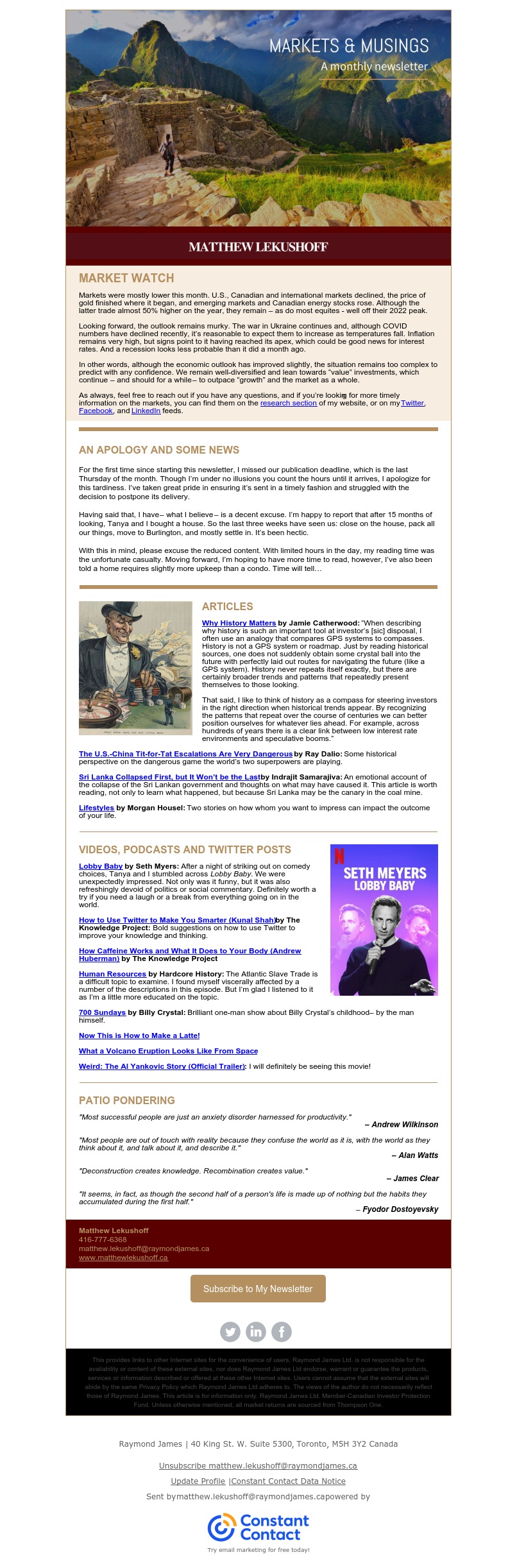 August newsletter